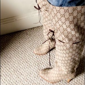 Gucci GG monogram high boot
